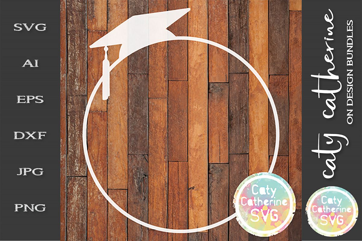 Tassle Graduation Monogram Frame SVG example image 1
