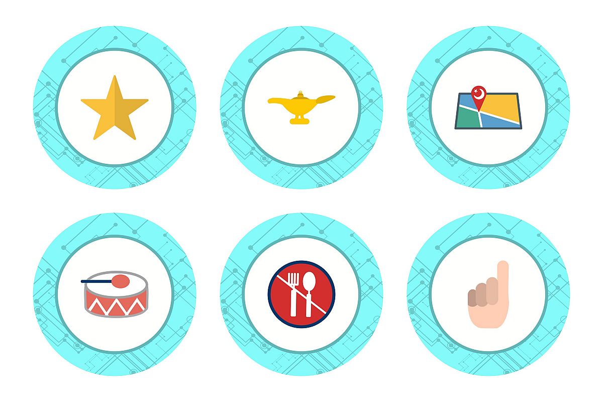Set Of Ramadan Icons example image 1