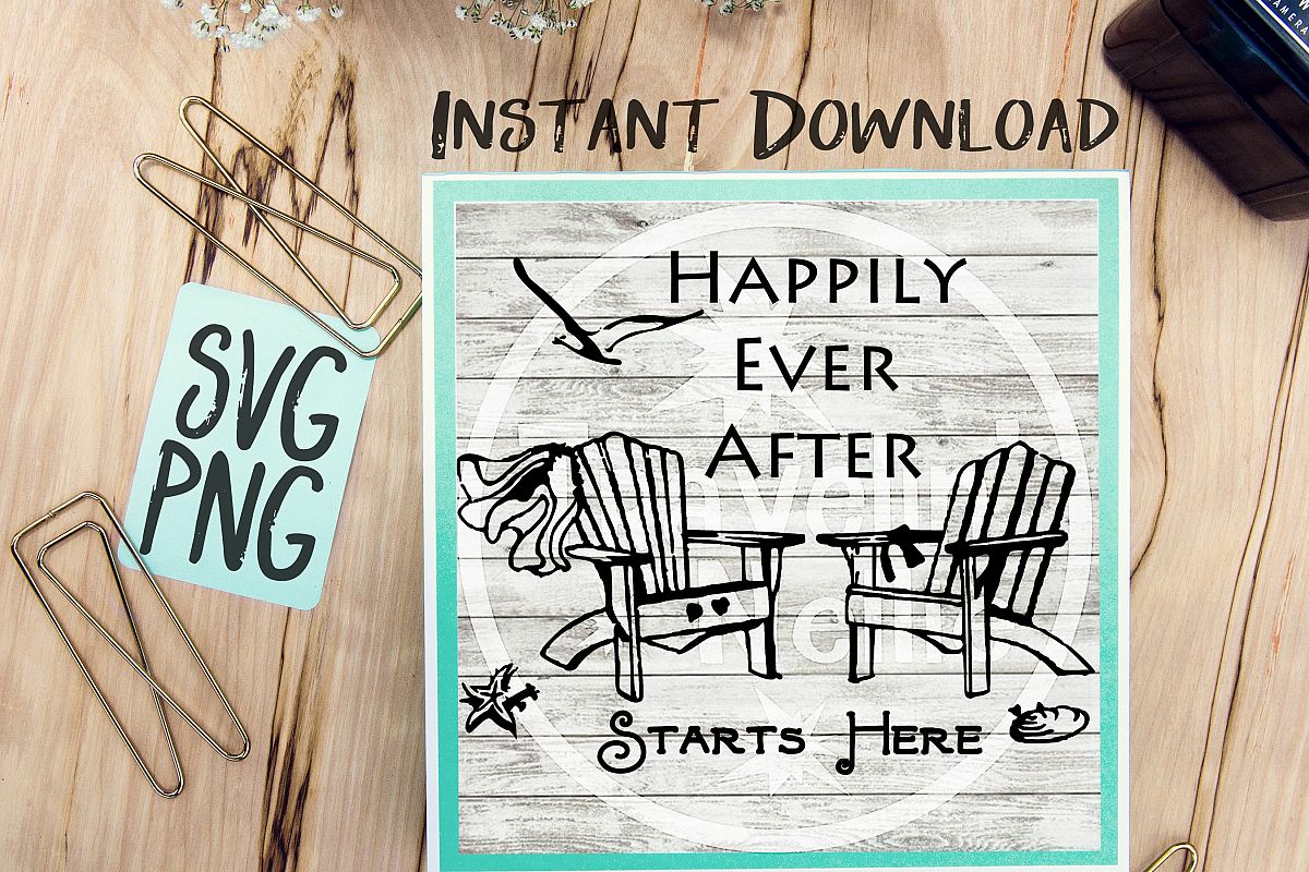 Happily Ever After Starts Here SVG example image 1