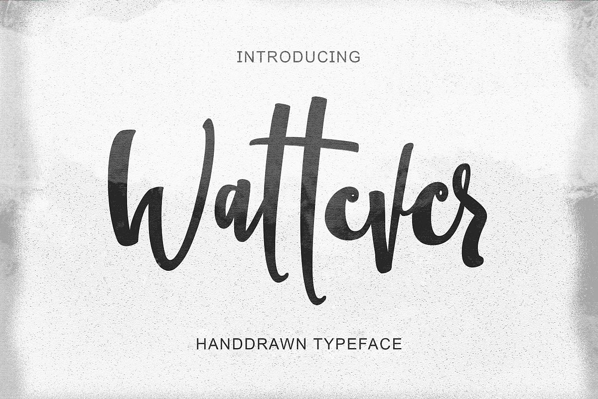 Wattever | Handdrawn Typeface example image 1