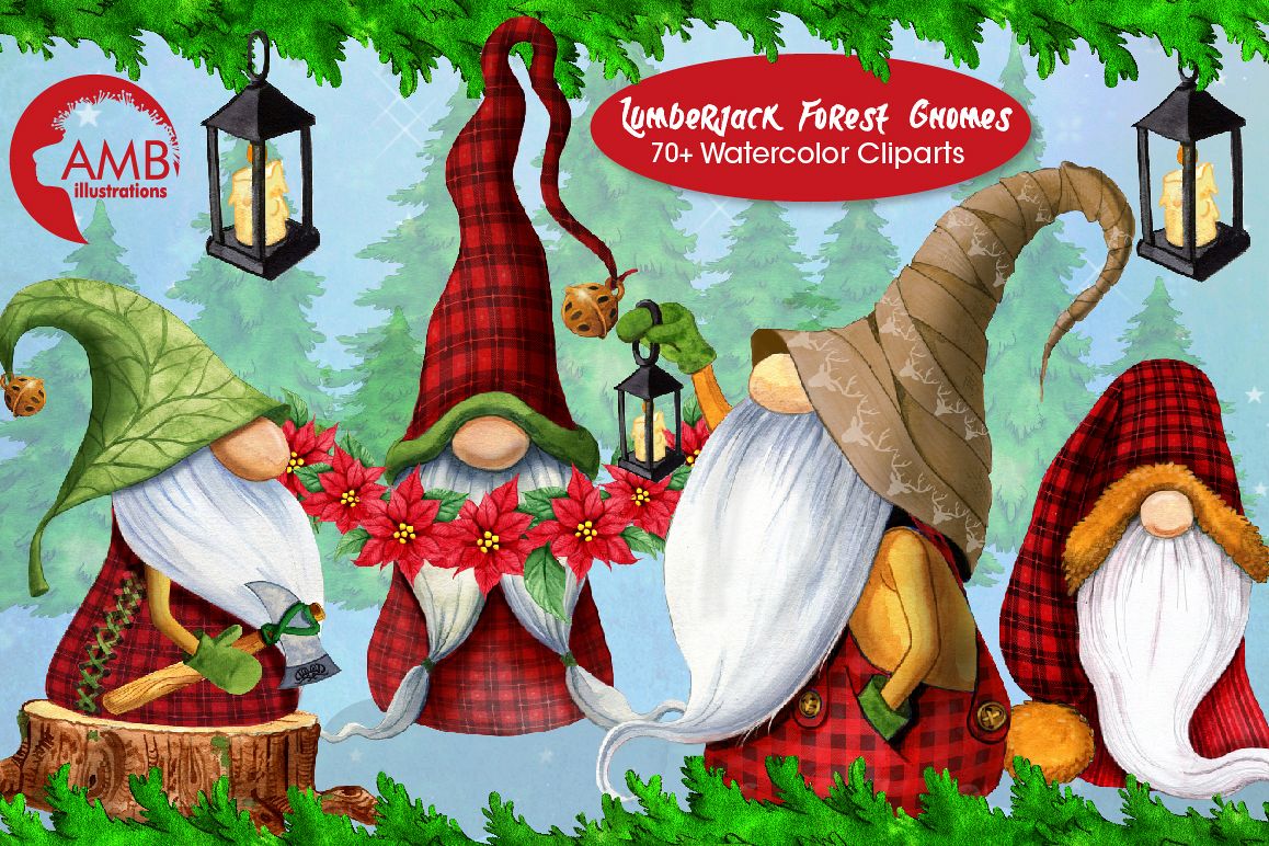 Christmas gnomes graphics and illustrations