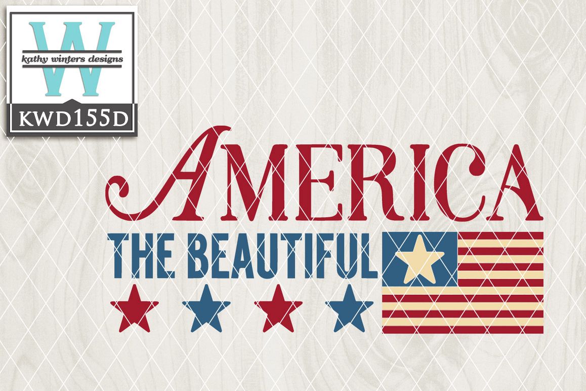 Patriotic Cutting File KWD155D example image 1