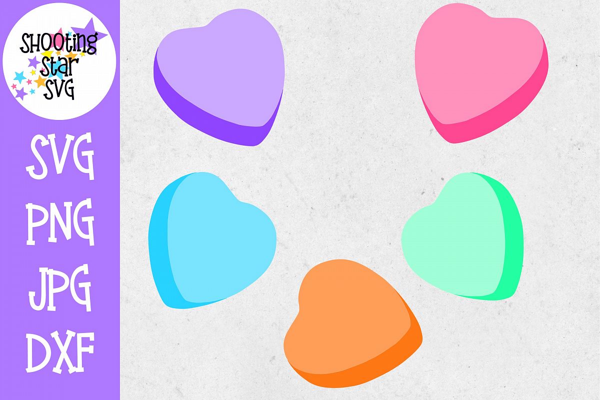 Blank Candy Hearts Valentine's Day SVG