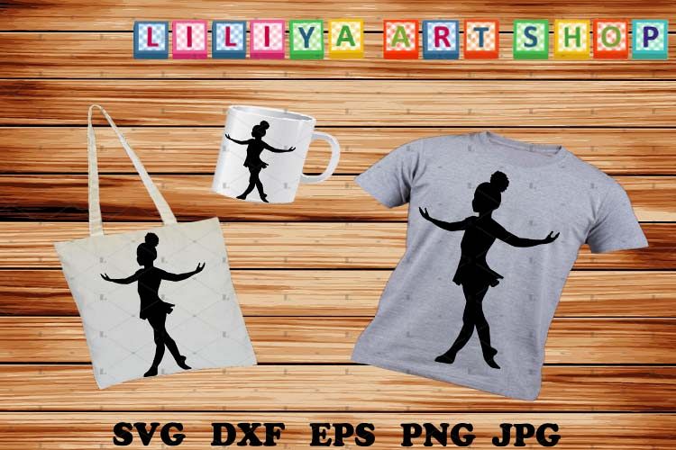 Afro Ballerina silhouettes svg, Ballerina svg example image 1
