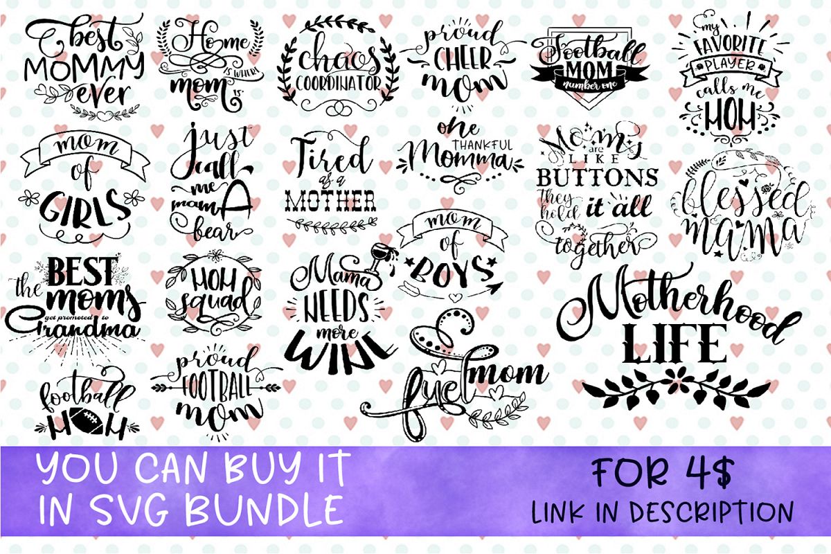 Mom's life Bundle svg inspired quotes SVG Handwritten svg Mo example image 1