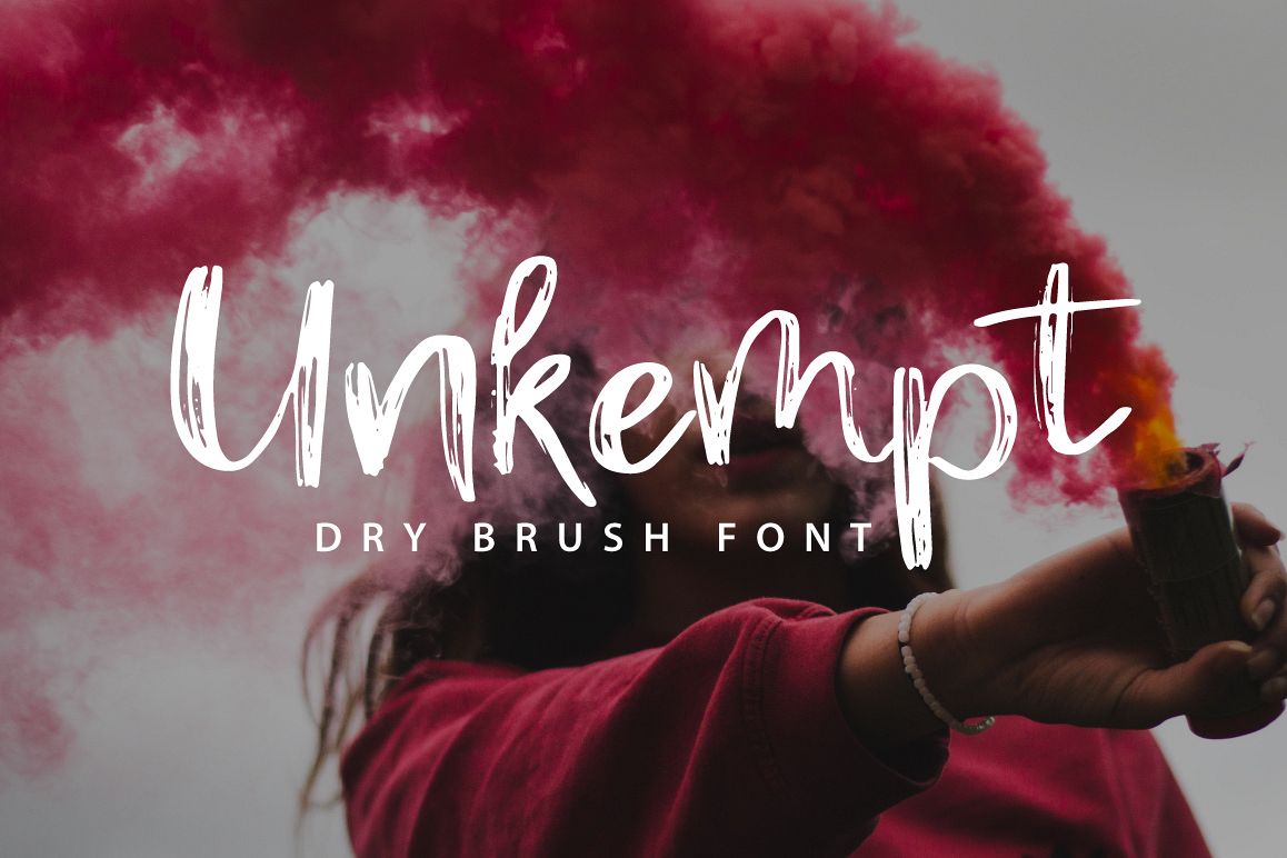 Unkempt | Dry Brush Font example image 1