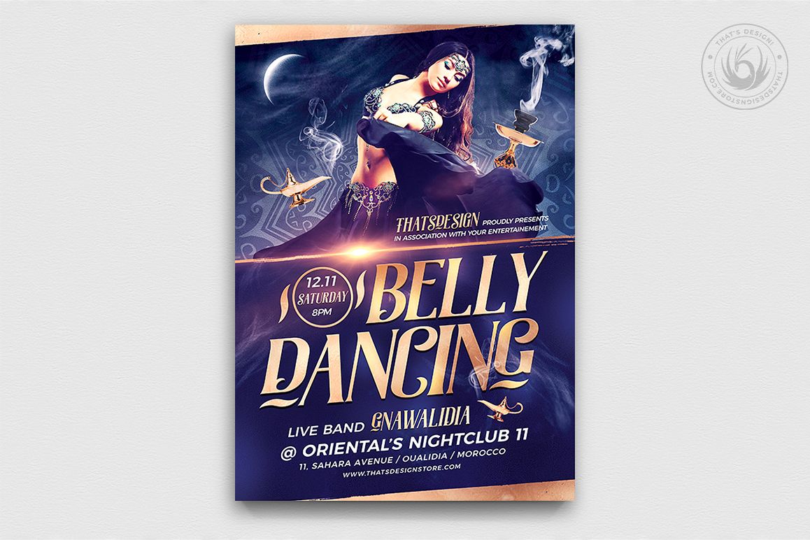 Belly Dancing Flyer Template V2 example image 1