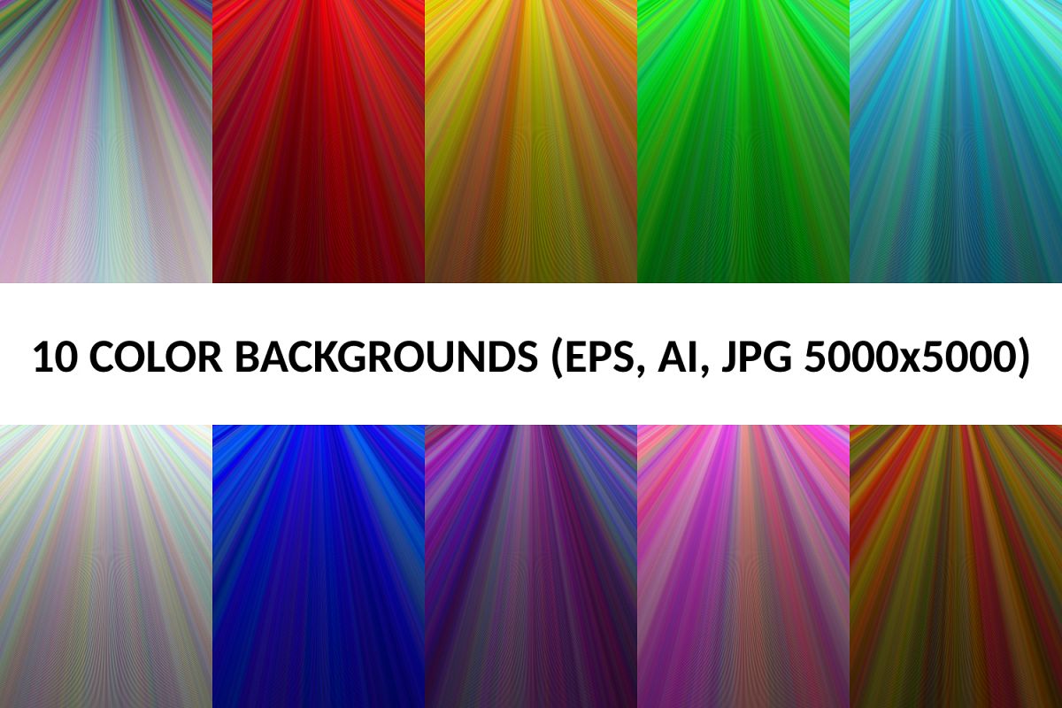 10 Color Backgrounds (AI, EPS, JPG 5000x5000) example image 1