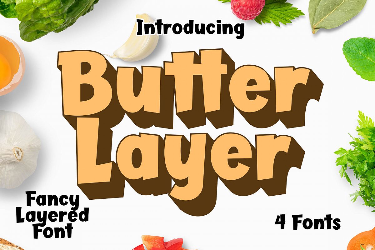 Butter Layer - 4 Fonts example image 1