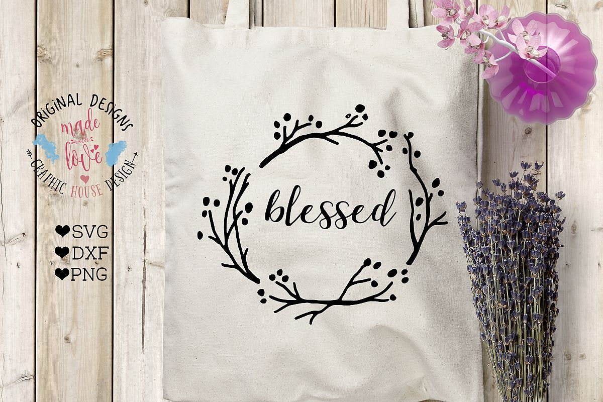 Blessed Cutting File (SVG, DXF, PNG) example image 1