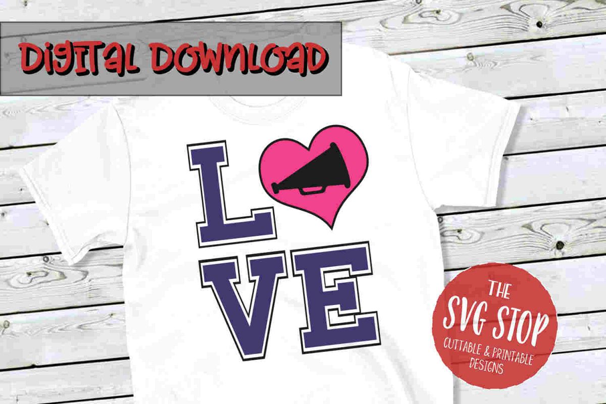 Love Cheer 4 -SVG, PNG, DXF example image 1