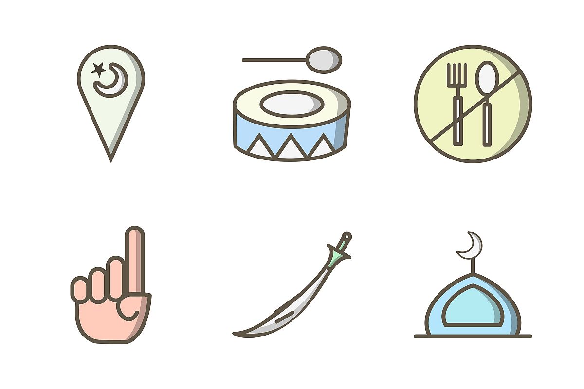 Set Of Ramadan Icons example image 1