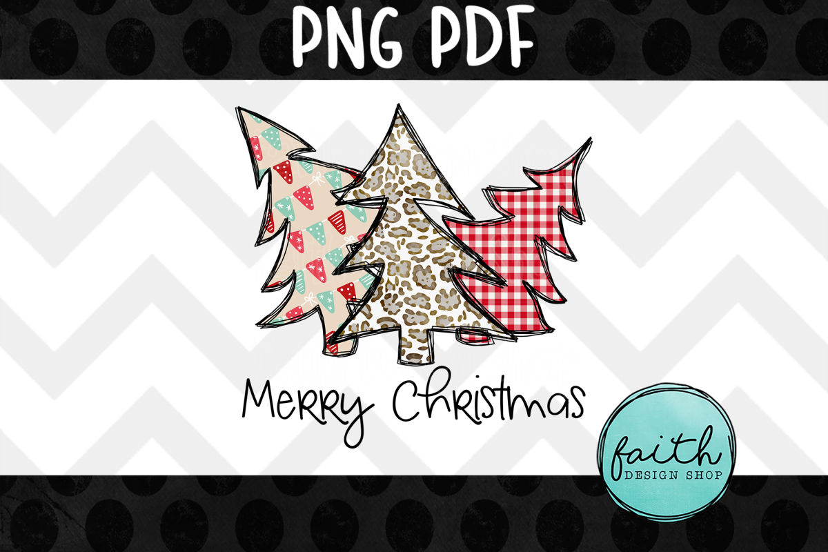 Merry Christmas with Three Trees example image 1