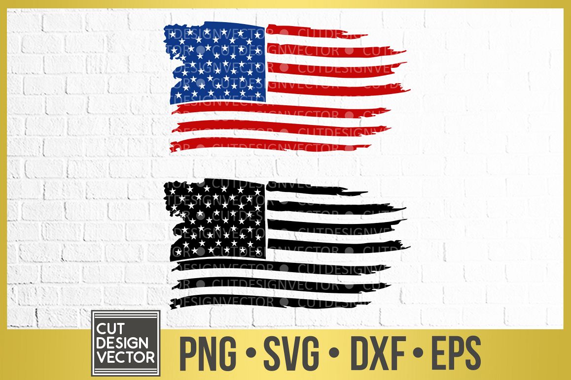 Distressed American Flag SVG (303603) | SVGs | Design Bundles