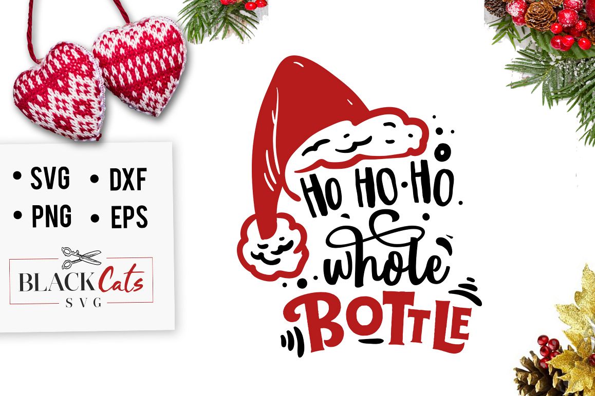 Download Ho Ho Ho Whole bottle SVG