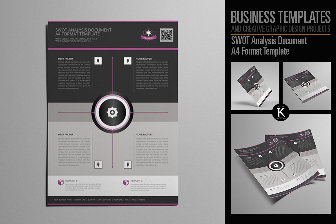 SWOT Analysis Document A4 Format Template example image 1