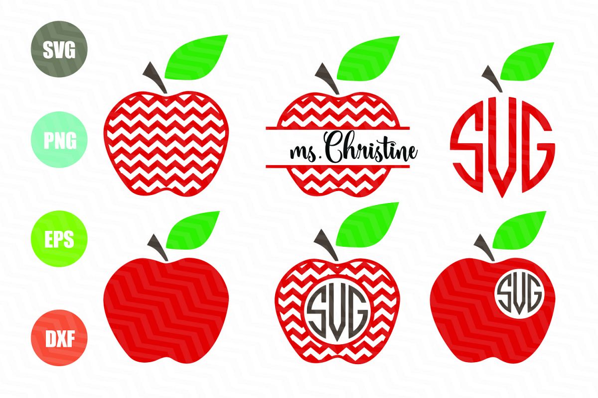 Download Chevron Apple SVG Apple Monogram SVG Teacher SVG