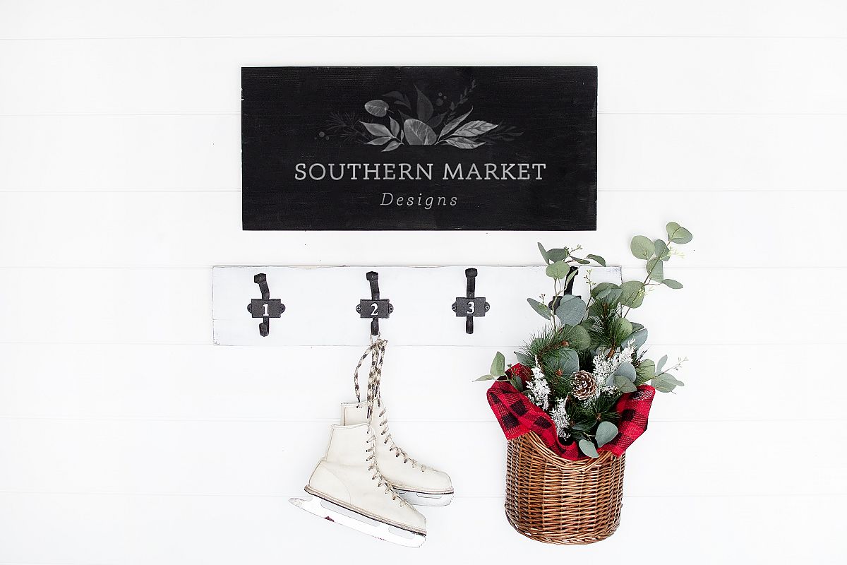 Christmas 12x24 Wood Sign Mock Up Styled Photography example image 1