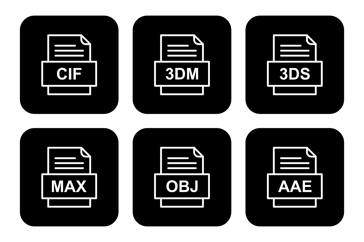 Set Of File Formats Icons example image 1