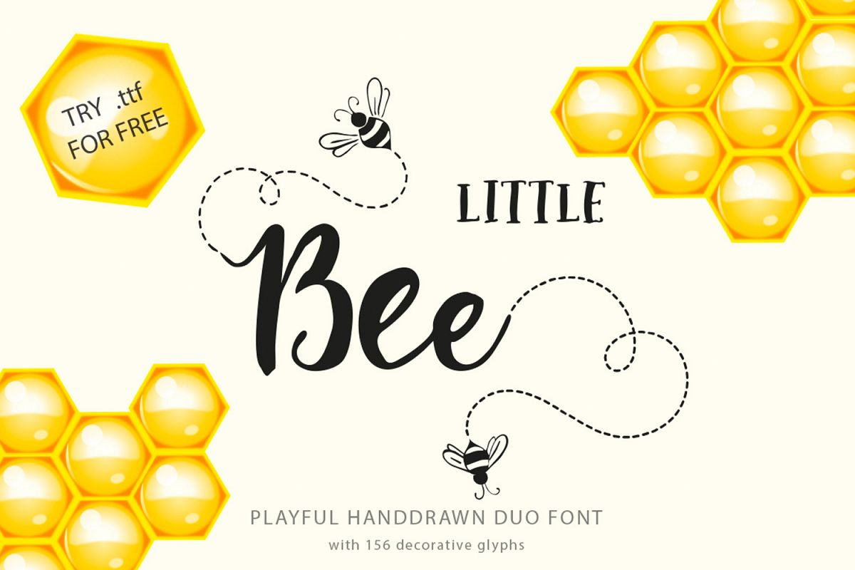 Little Bee duo font example image 1