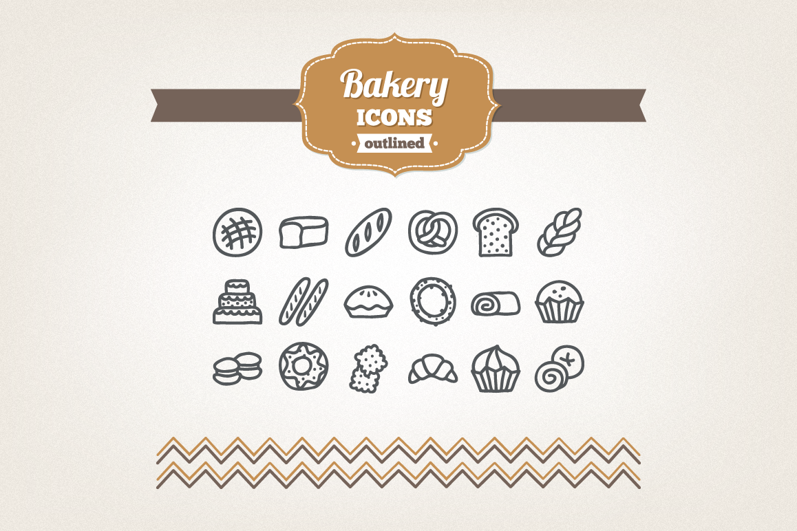 Hand Drawn Bakery Icons example image 1