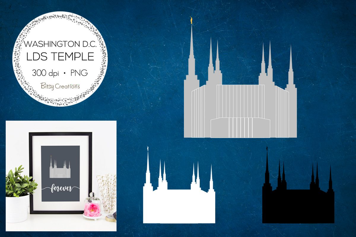 Washington D.C. LDS Temple Clipart example image 1