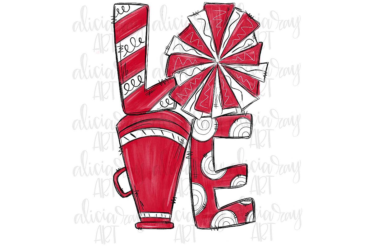 Cheer Love Crimson and White example image 1