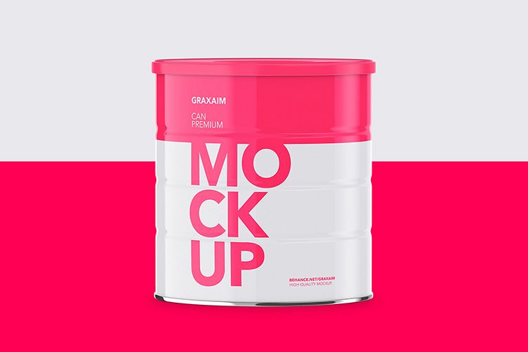 Milk Powder Can - Front Angle - Mockup example image 1