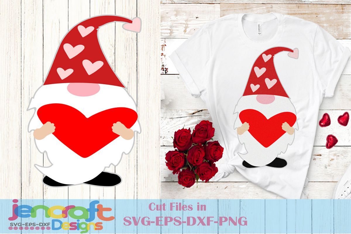Valentines Gnome svg - Valentine SVG Valentines Day Heart (191798