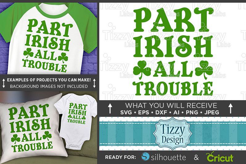 Part Irish All Trouble SVG - Kids St. Patricks Day - 1076 example image 1