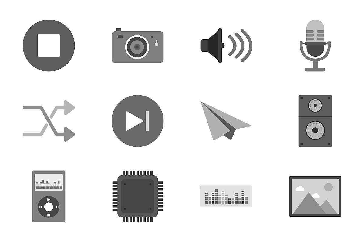 Set Of Multimedia Icons example image 1