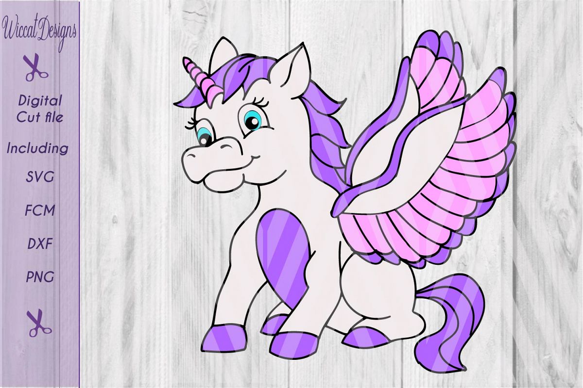 Unicorn with wings, unicorn t shirt design, svg, dxf cut file, scanncut example image 1