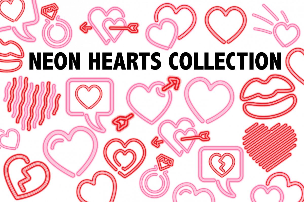 Neon Heart Collection example image 1