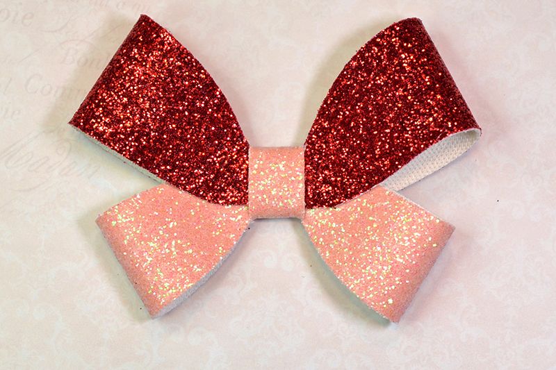 Hair bow template SVG, DIY leather bow template example image 1