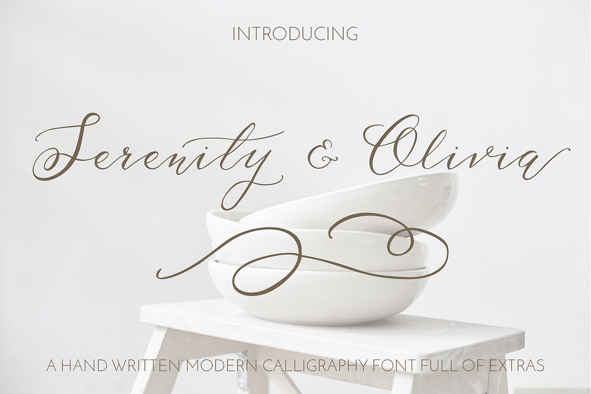 Serenity & Olivia Script Font example image 1