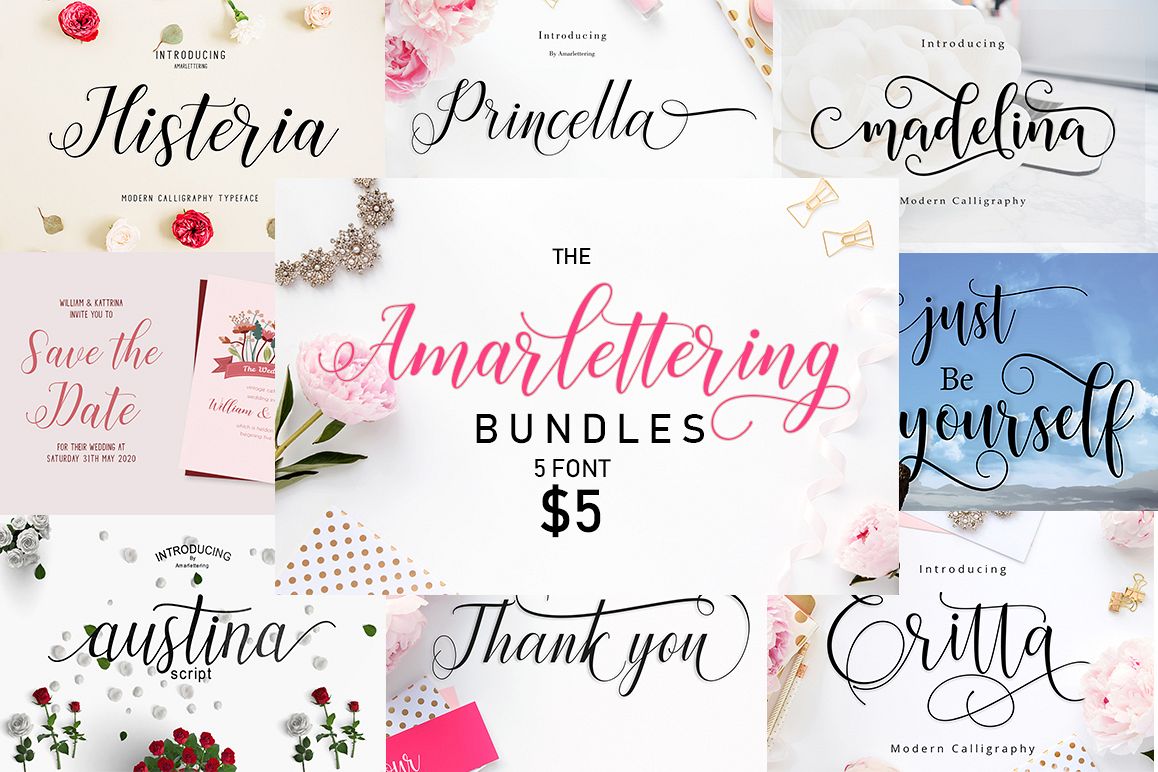 The Amarlettering Bundles Vol. I Only $5 example image 1