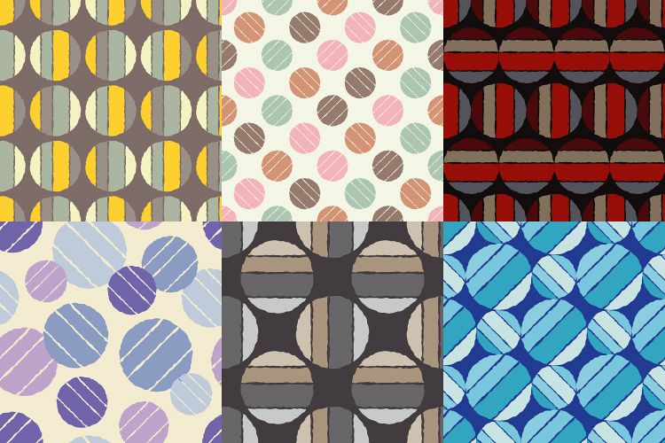 Polka dot seamless pattern. Sketch texture. example image 1