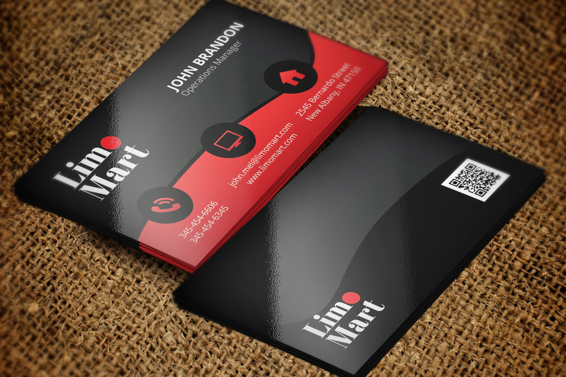 Dark Corporate Business Card example image 1
