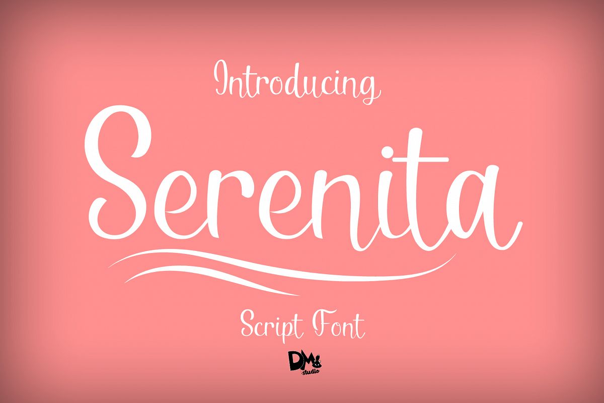 Serenita - Script Font example image 1