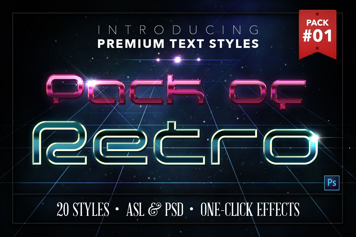 Retro #1 - 20 Text Styles example image 1
