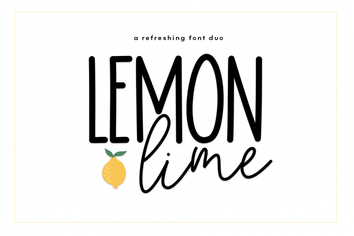 Lemon Lime - A Print/Script Handwritten Font Duo example image 1