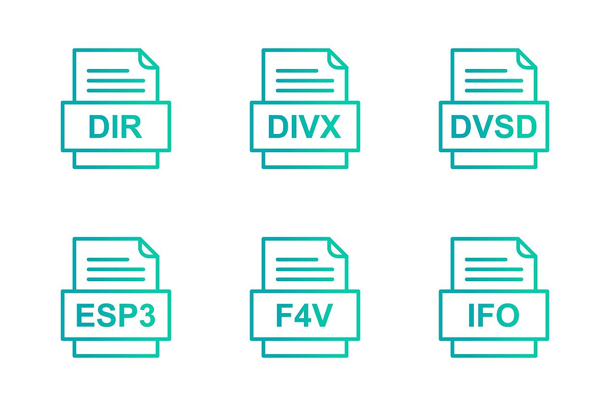 Set Of File Formats Icons example image 1