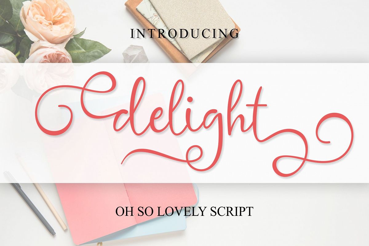 delight cute script example image 1