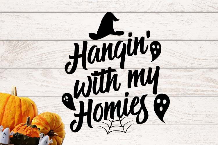 Hangin' with homies Halloween SVG example image 1