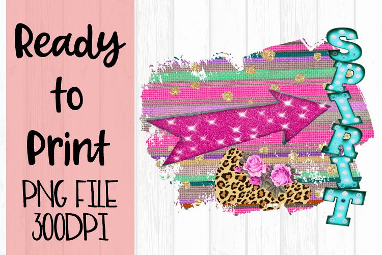 Cheer Megaphone Spirit Serape Ready to Print example image 1