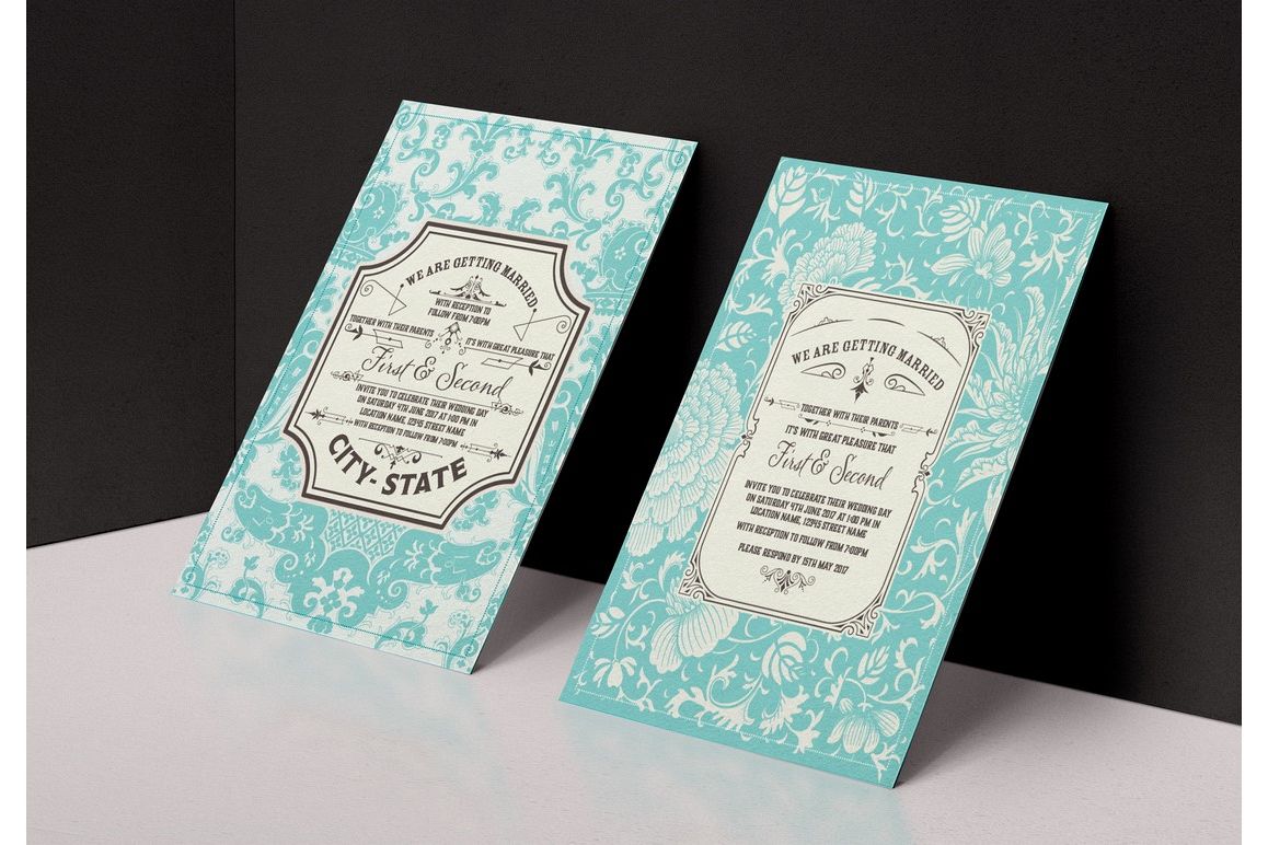 Vintage Wedding Invitation example image 1