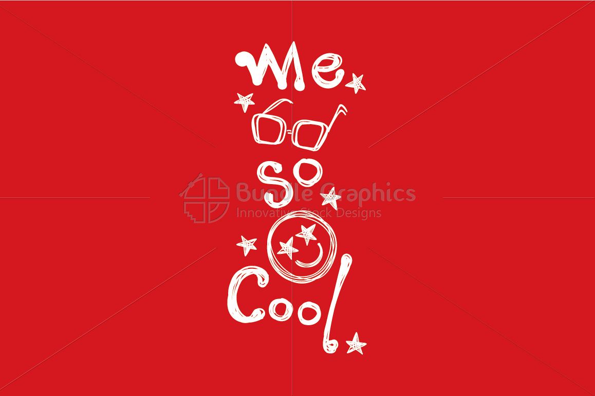Me So Cool Scribble Style Graphical Illustration example image 1