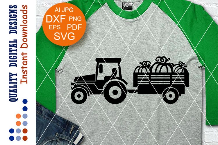 Tractor Pumpkin svg Thanksgiving decor Thankful Gratefull example image 1