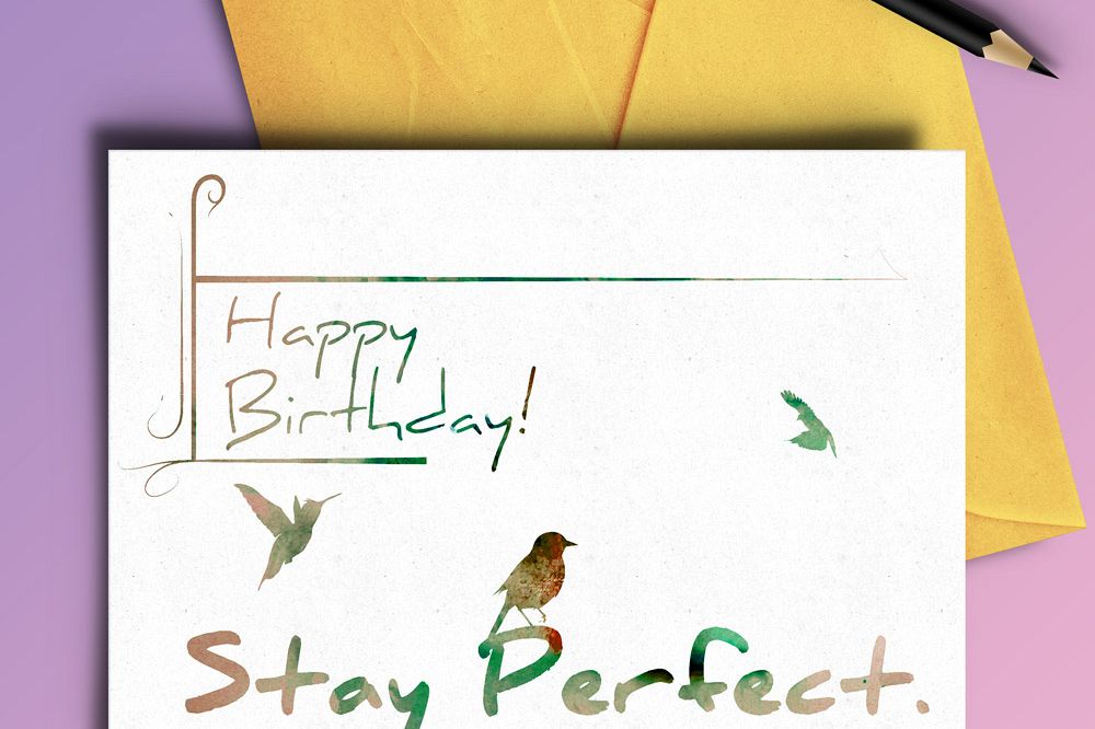 Stay Perfect Birthday Card - 4 variations example image 1