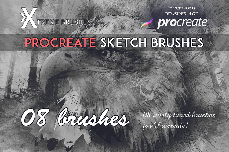 Procreate Sketch Brushes example image 1